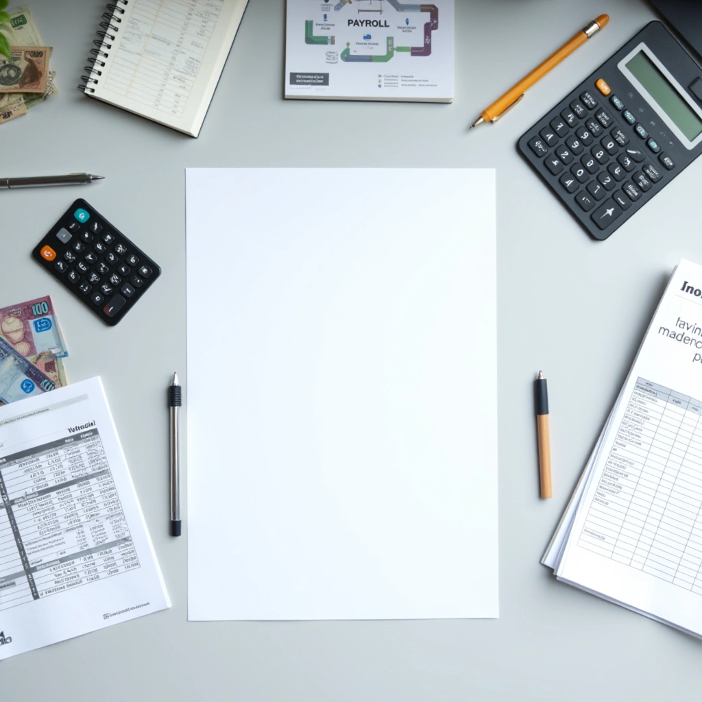 PayFlow Systems editorial workspace with research materials, documents, and collaboration tools for payroll automation content creation